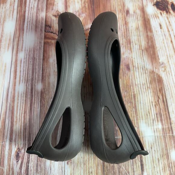 Crocs KADEE Womens Size 8 Brown Slingback Sandals Shoes Ballet Flats Loafers - Picture 6 of 9